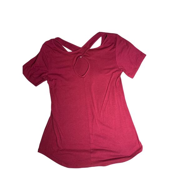 RUE 21 LOT OF 2 CROSS BACK TEES MAROON AND GREEN SIZE MEDIUM - Picture 7 of 7